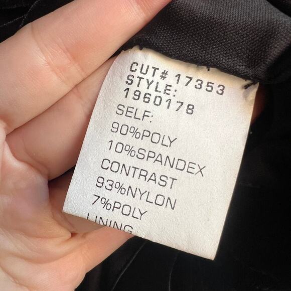 Tadashi Collection Black Velvet Semi-Sheer Formal Bustier Top Size XS - Picture 9 of 10